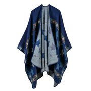 Nuovo scialle da donna in cashmere a righe con stelle, extra lungo e spesso, scialle multiuso.