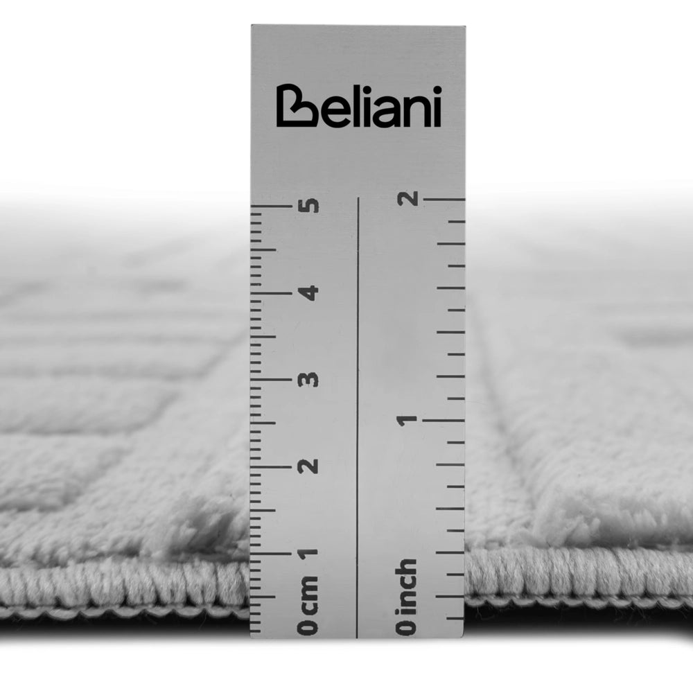 Tappeto da salotto rettangolare in jacquard, 160 x 230 cm, a pelo corto grigio Stile Moderno