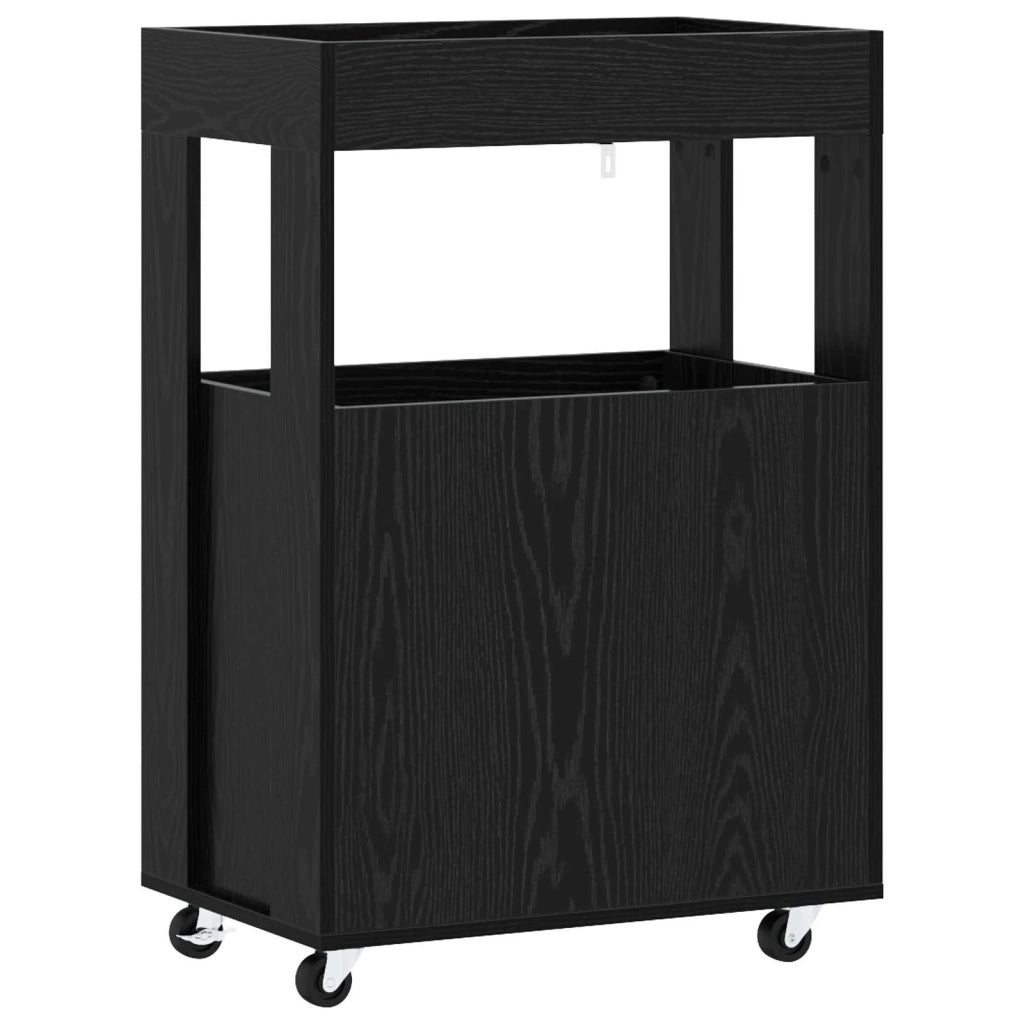 Carrello da Bar Rovere Nero 60 x 39.5 x 89 cm 8015686