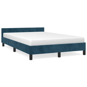 Letto matrimoniale | Letto per adulti | Giroletto senza Materasso Blu Scuro 120x190 cm Velluto