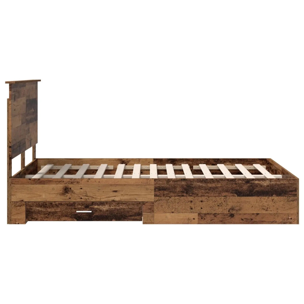 Struttura del letto con testiera Legno vecchio 120 x 190 cm 3411339