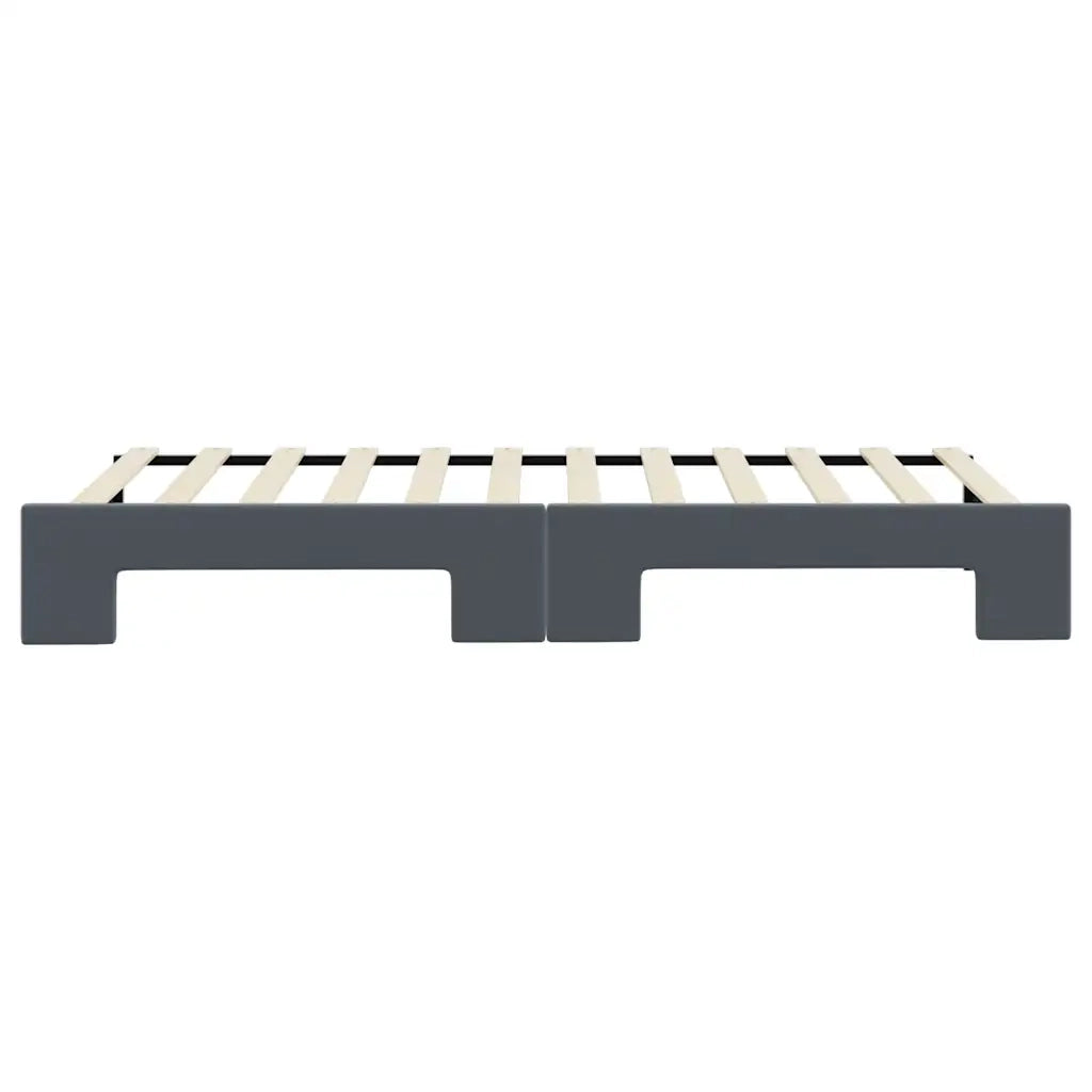 Divano Letto con Letto Estraibile Grigio Scuro 80x200cm Velluto 3197057