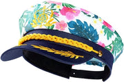 Cappello Grappio Capitano Fiori - Cappello Adattabile - Puntina D'oro Bordata - Cappello Decorativo - Festa di Vela - Protezione Solare