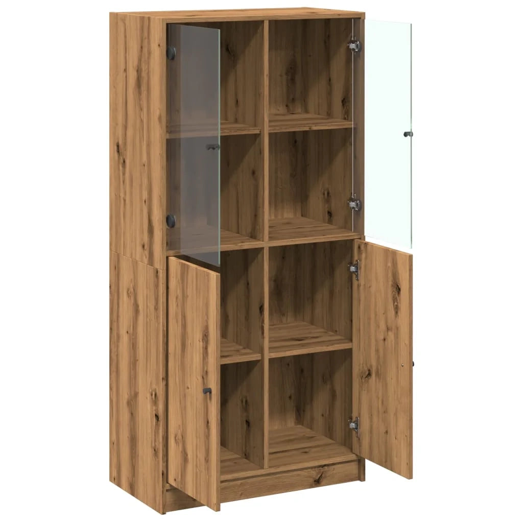 Buffet credenza cassettiera armadio mobile contenitore organizer cucina soggiorno salotto alto con ante fatto a mano legno ingegnerizzato marrone 02_0032229