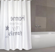 Tessuto per doccia impermeabile all'acqua - antibatterico e lavabile - 100% impermeabile all'acqua - 180 x 200 cm - bianco nero - Prodotto in Spagna