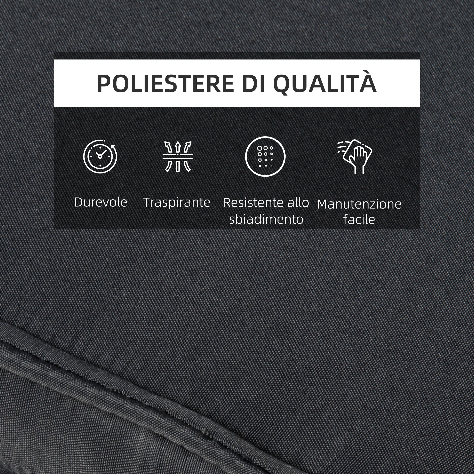 Easycomfort Cuscino per Sdraio Lettino Prendisole da Giardino 198x53x5cm Grigio