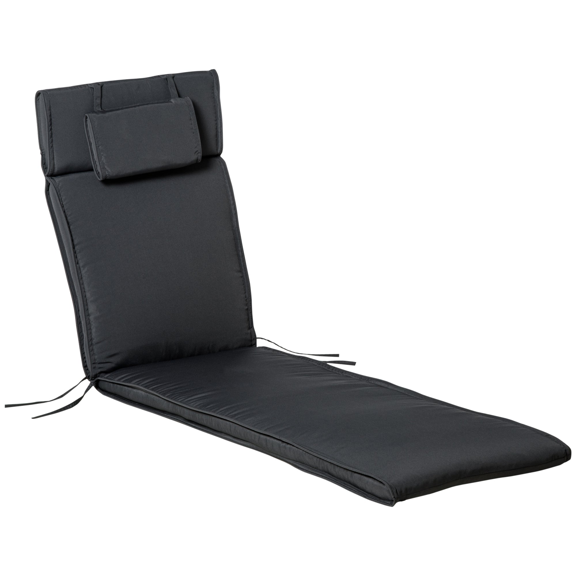 Easycomfort Cuscino per Sdraio Lettino Prendisole da Giardino 198x53x5cm Grigio