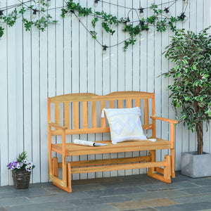 EasyComfort Panchina da Giardino a Dondolo 2 Posti con Braccioli in Legno di Abete