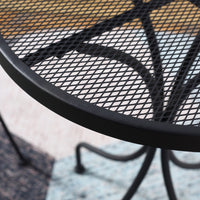 EasyComfort Set da Giardino da 3 Pezzi, Tavolino Rotondo con 2 Sedie da Esterno in Metallo, Nero