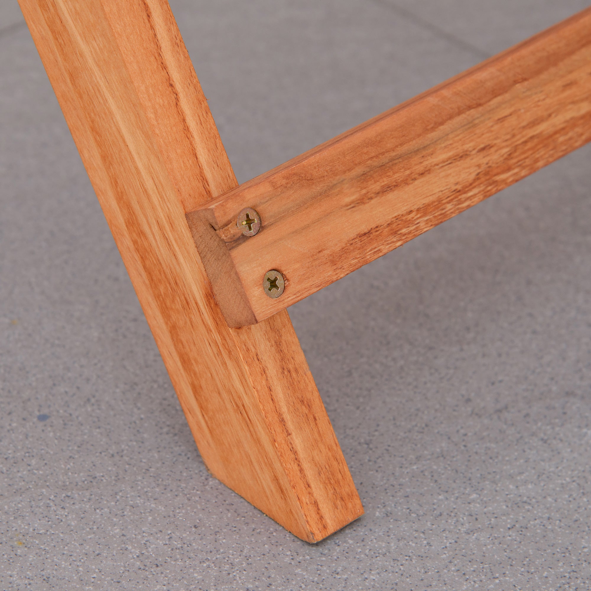 EasyComfort Set 3 Pezzi Tavolo e Sedie da Giardino Pieghevoli in Legno per Esterni, Terrazzo, Picnic o Campeggio, Salvaspazio e Compatto, Teak