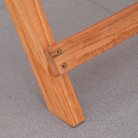 EasyComfort Set 3 Pezzi Tavolo e Sedie da Giardino Pieghevoli in Legno per Esterni, Terrazzo, Picnic o Campeggio, Salvaspazio e Compatto, Teak