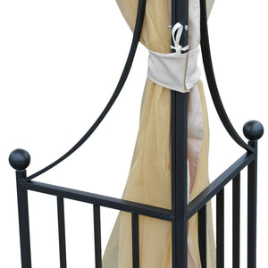 Easycomfort Gazebo da Giardino 3x3m in Metallo con Zanzariere e Tettuccio in Poliestere, Beige