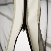 Easycomfort Zanzariera per Gazebo Tende di Ricambio Universale con Cerniere, 335x207cm - Nero e Beige