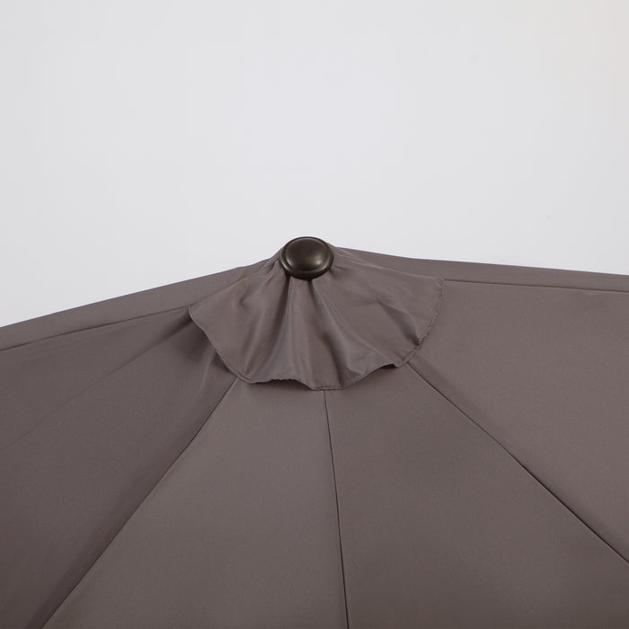 EASYCOMFORT  Ombrellone da Parete per Esterni in Poliestere Impermeabile Anti UV 269x138x236cm Grigio