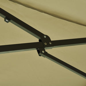 Easycomfort Ombrellone da Giardino Doppio con Apertura a Manovella, in Acciaio e Poliestere, 460x270x240 cm