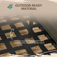 Easycomfort Set da Giardino 4 Pezzi con 2 Divanetti, Poltrona Angolare e Tavolino da Caffè in Vetro Temperato