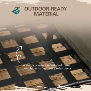 Easycomfort Set da Giardino 4 Pezzi con 2 Divanetti, Poltrona Angolare e Tavolino da Caffè in Vetro Temperato