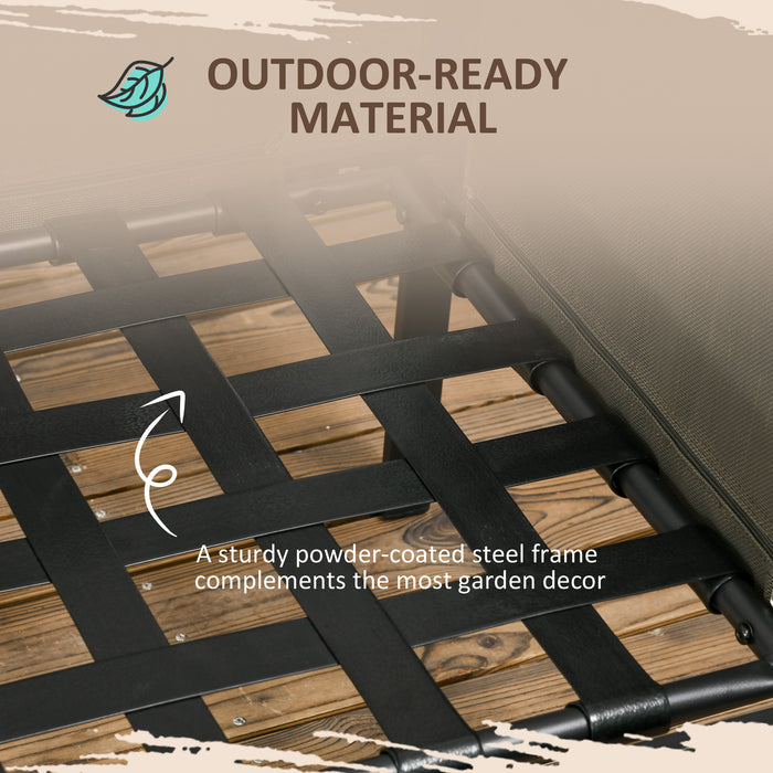 Easycomfort Set da Giardino 4 Pezzi con 2 Divanetti, Poltrona Angolare e Tavolino da Caffè in Vetro Temperato