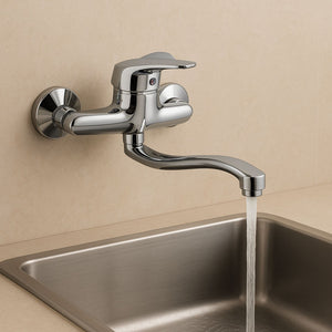 Miscelatore a muro milano plus in ottone lavello cucina con erogazione orientabile *** confezione 1