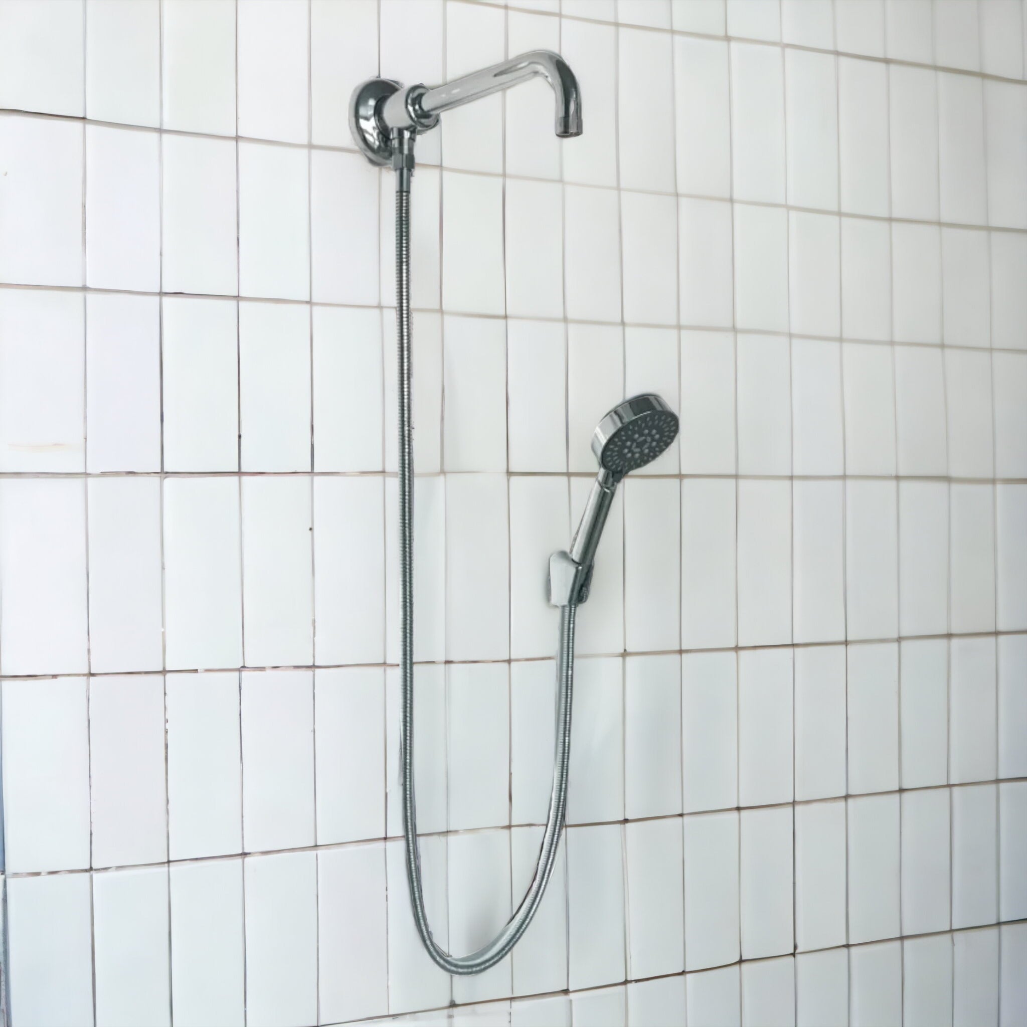 Kit set doccia con deviatore a pressione con doccetta multigetto e braccio 30 cm