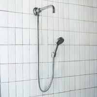 Kit set doccia con deviatore a pressione con doccetta multigetto e braccio 30 cm