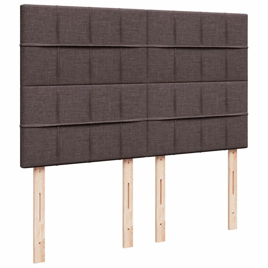 vidaXL Giroletto a Molle con Materasso Marrone Scuro 140x190cm Tessuto