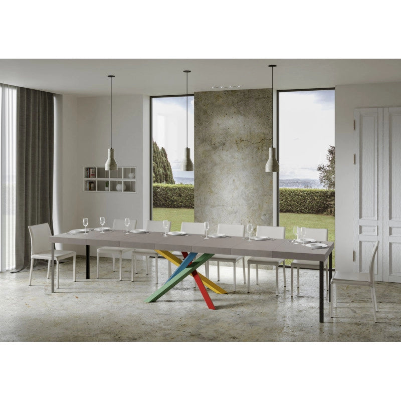 Tavolo allungabile 200/460x90 cm Volantis Premium telaio Multicolore 4/B - Cashmere