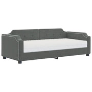 Divano letto | Sof¨¤ letto | Letto singolo con Materasso Grigio Scuro 90x190 cm in Tessuto