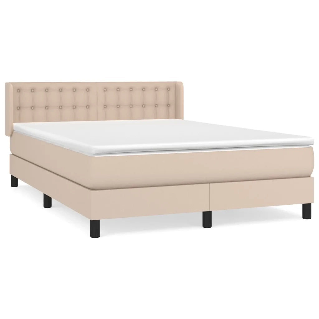 Giroletto a Molle con Materasso Cappuccino 140x190cm Similpelle