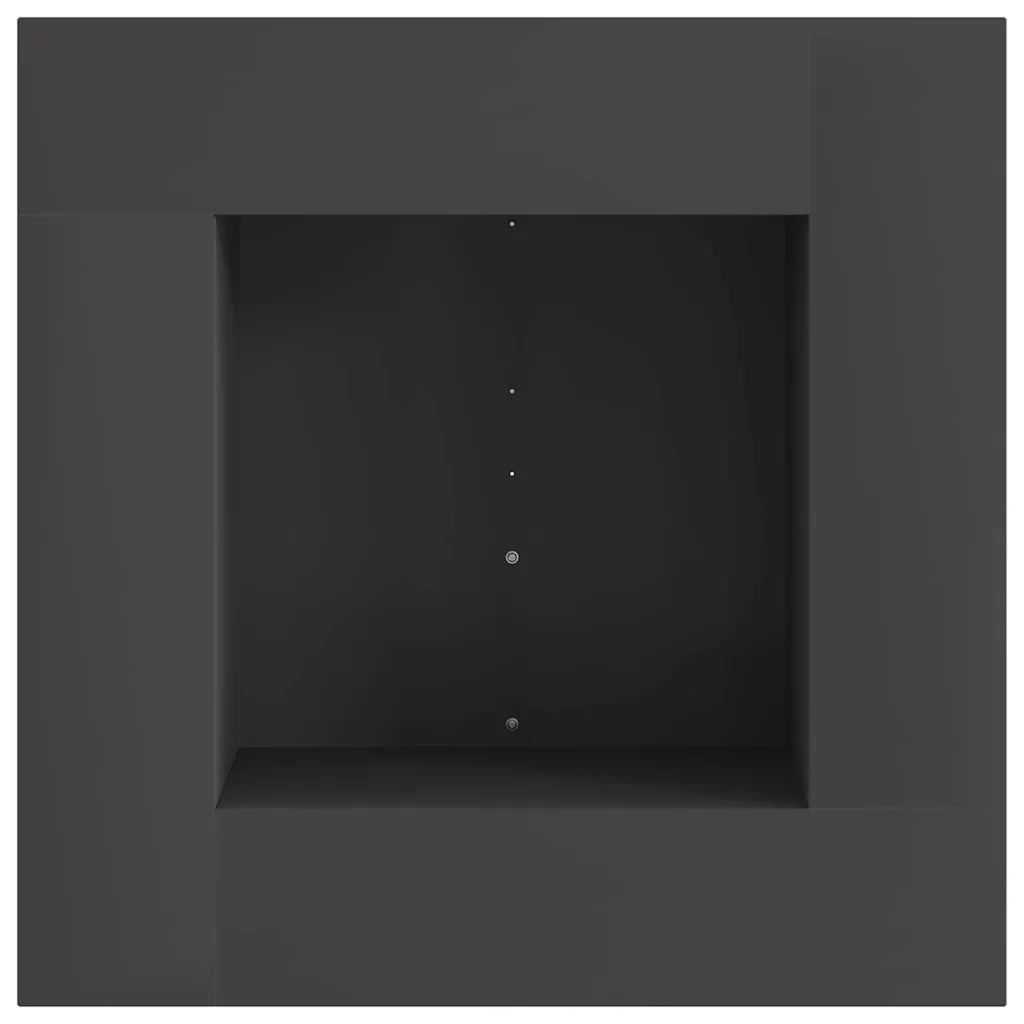 Focolare-Stufa-Camino Nero 60 x 60 x 30 cm Acciaio 624337