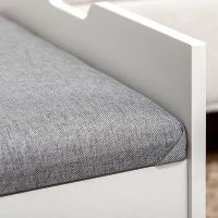 Toeletta da Camera con Specchiera, Cassetto e Sgabello Abbinato in Legno, Bianco