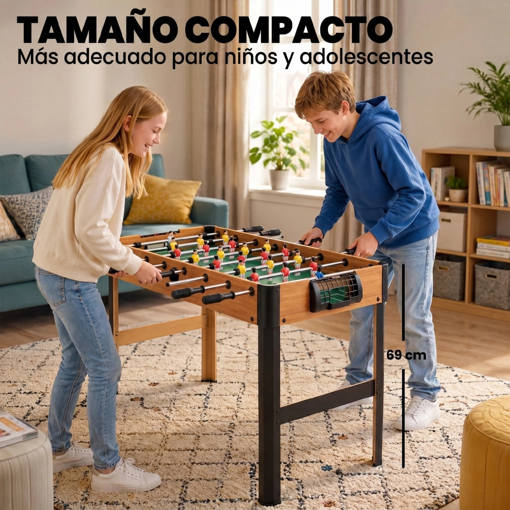 Tavolo da calcio per bambini ¨C zephmum ¨C 118x104x69 cm nero