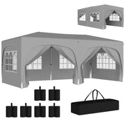 Tonnelle pliante 3x6m Pop Up ¨C zephmum ¨C Grigio chiaro