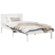 Letto singolo | Letto per adulti | Struttura del letto Bianco 75 x 190 cm Legno massello di pino