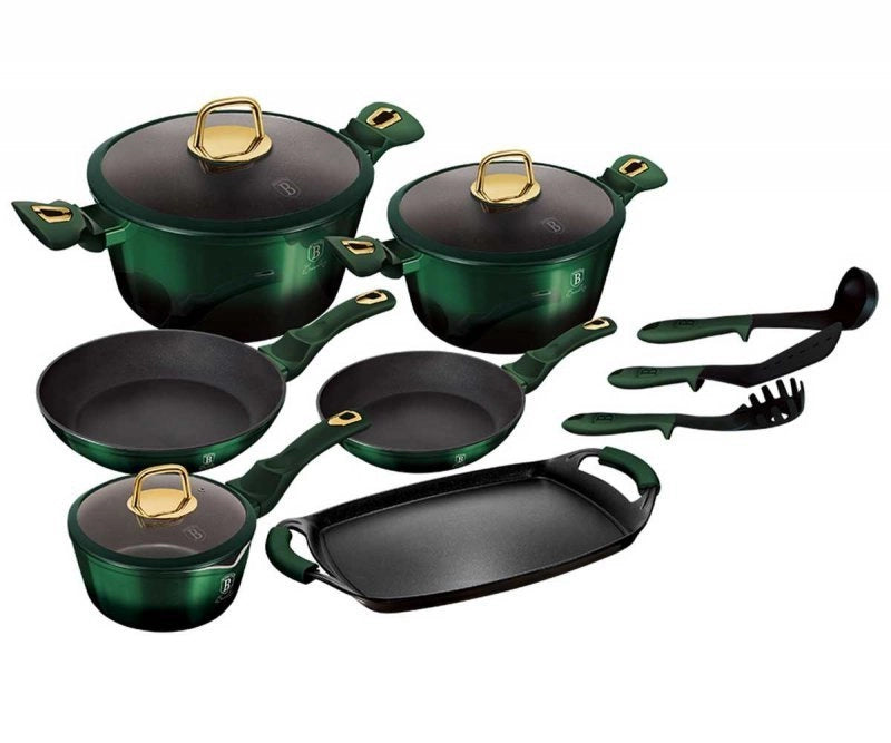 Berlinger haus BH-6066 EMERALD Set di pentole antiaderenti in titanio