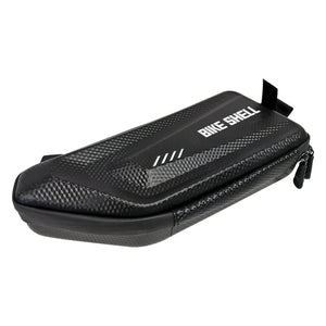 Borsa Portaoggetti da Sottocanna Bicicletta 26x10x4 cm Doppia Tasca Rigida Effetto Carbonio