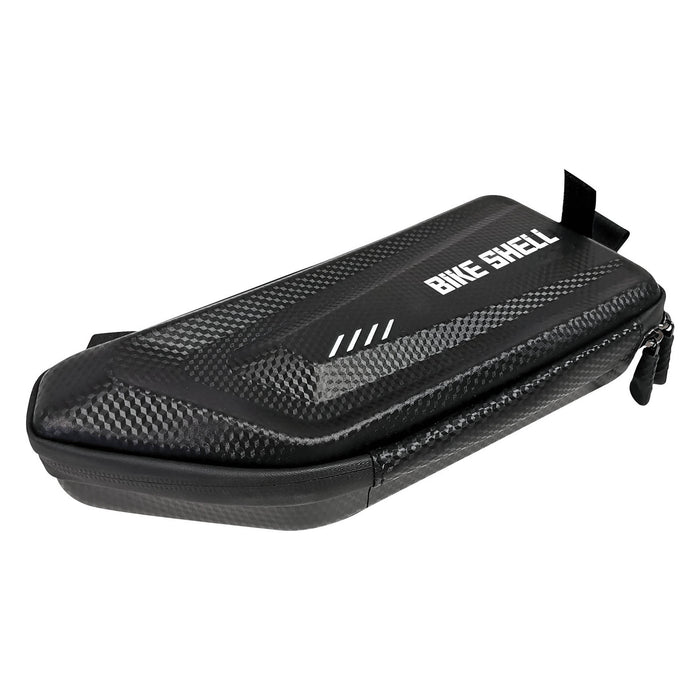 Borsa Portaoggetti da Sottocanna Bicicletta 26x10x4 cm Doppia Tasca Rigida Effetto Carbonio
