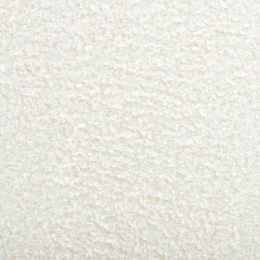 Ottomana in bouclè bianco 80 x 80 x 35 cm quadrata Soggiorno moderno