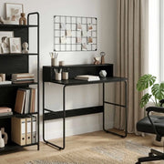 Scrivania con Spazio di Archiviazione Rovere Nero 8008026
