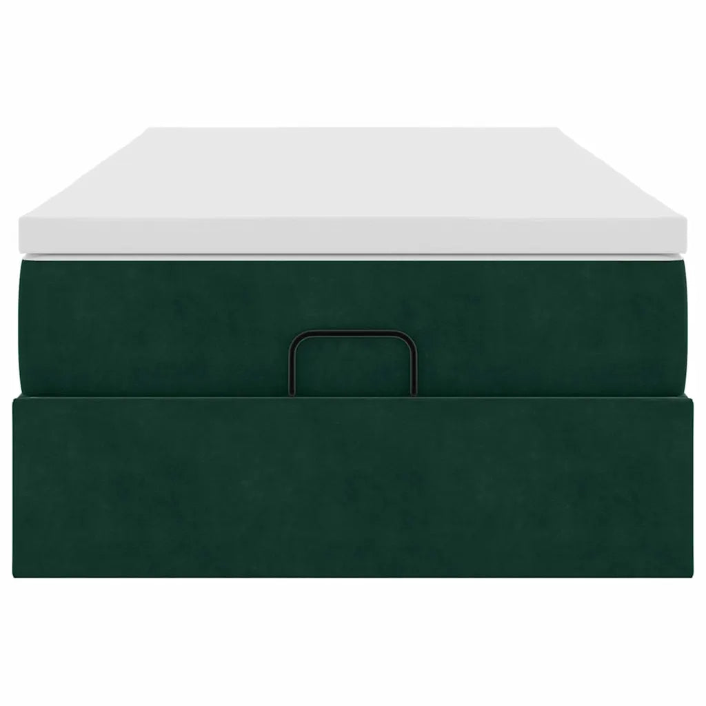 Struttura Letto Pouf con Materasso 90x200 cm in Velluto