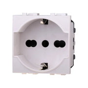 Presa Schuko 2P+T 16A Colore BIANCO Compatibile Con Bticino Living Light