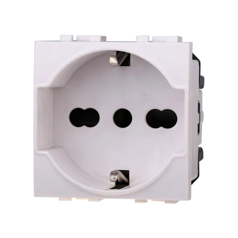 Presa Schuko 2P+T 16A Colore BIANCO Compatibile Con Bticino Living Light