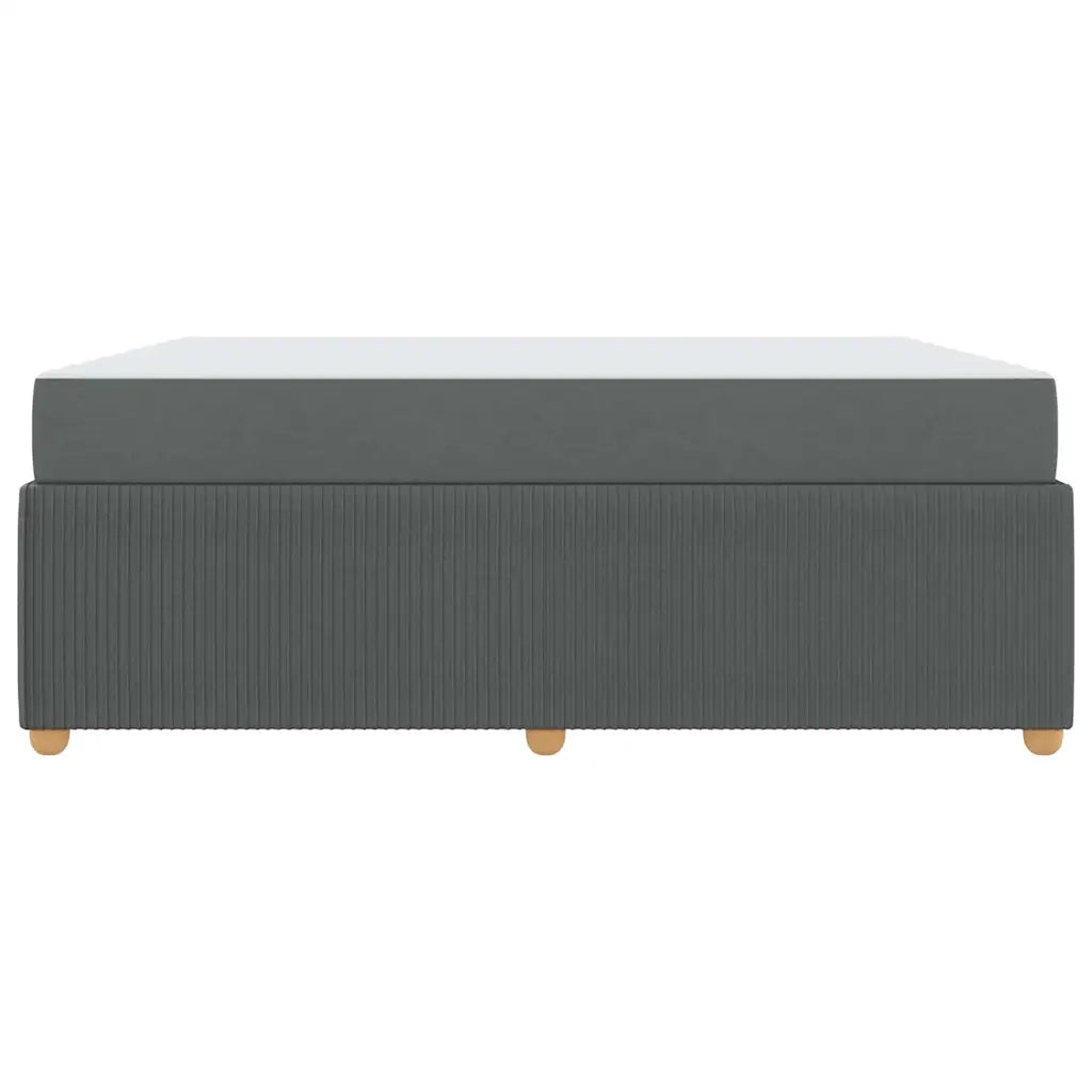 Struttura del letto Grigio scuro 180 x 200 cm Tessuto