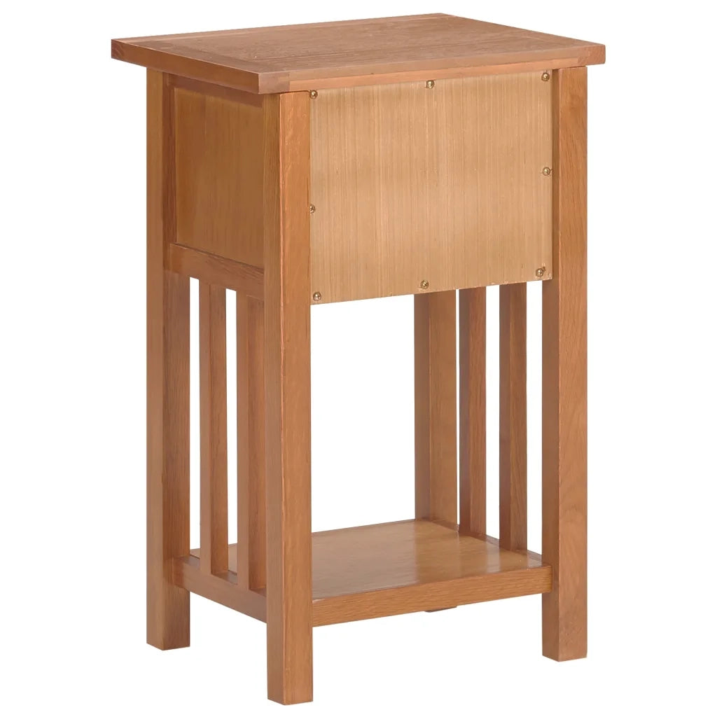 Tavolino Portariviste con Cassetto 35x27x55 cm Legno di Rovere cod mxl 12107