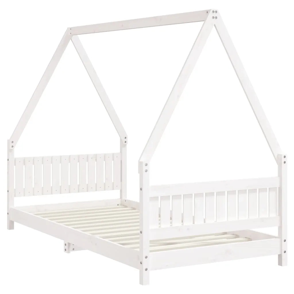 Giroletto per Bambini-Struttura Letto Bambini Bianco 90x190cm in Legno Massello di Pino 179083