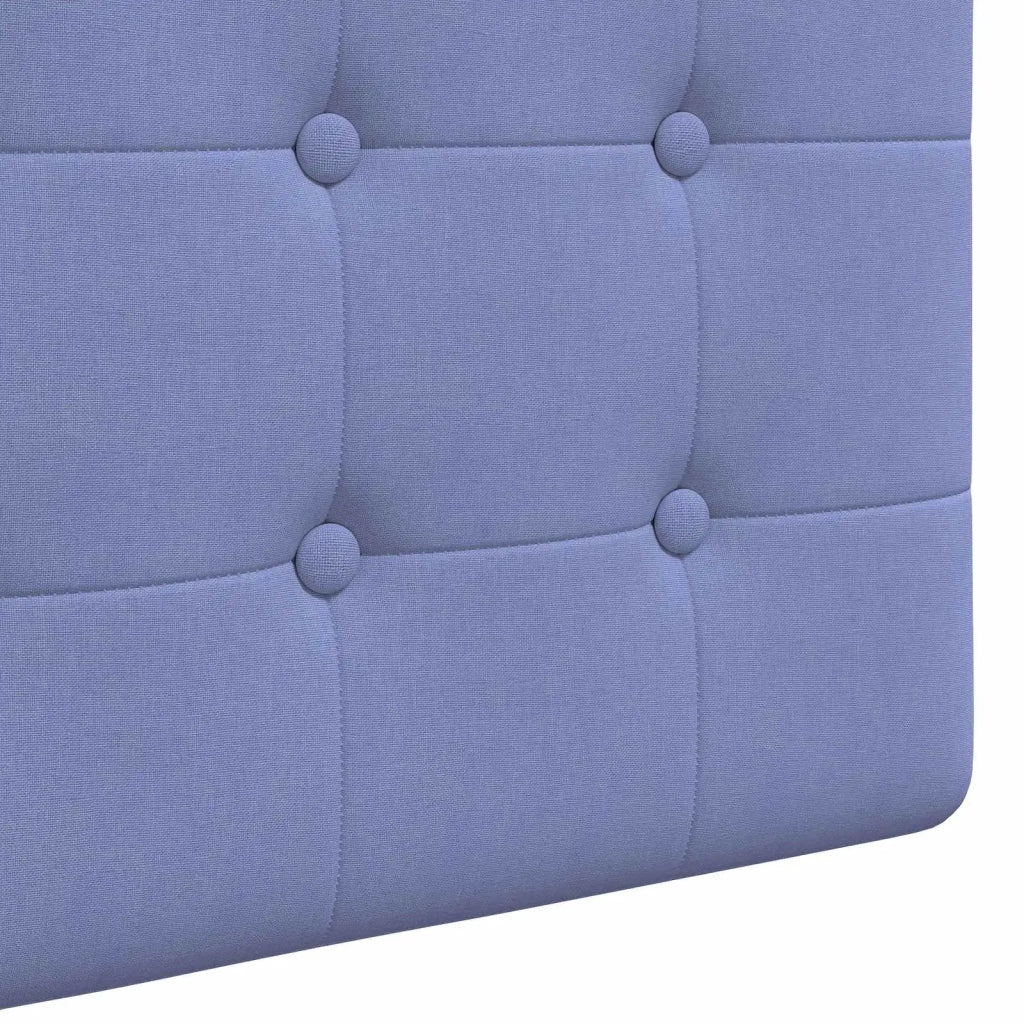 Testiera sospesa Con luce LED Blu jeans Tessuto