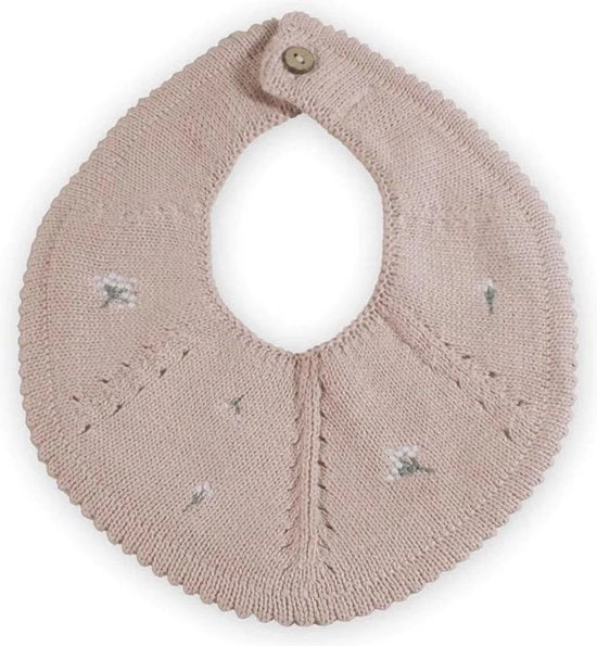 Tessuto di cotone biologico del 100% 19 x 25 cm - Fiore di Flora su Mellow Rose - Unico taglio
