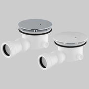 PILETTA DOCCIA FORO 90 MM CON SNODO  1 1/2  40 cover cromo     CGS