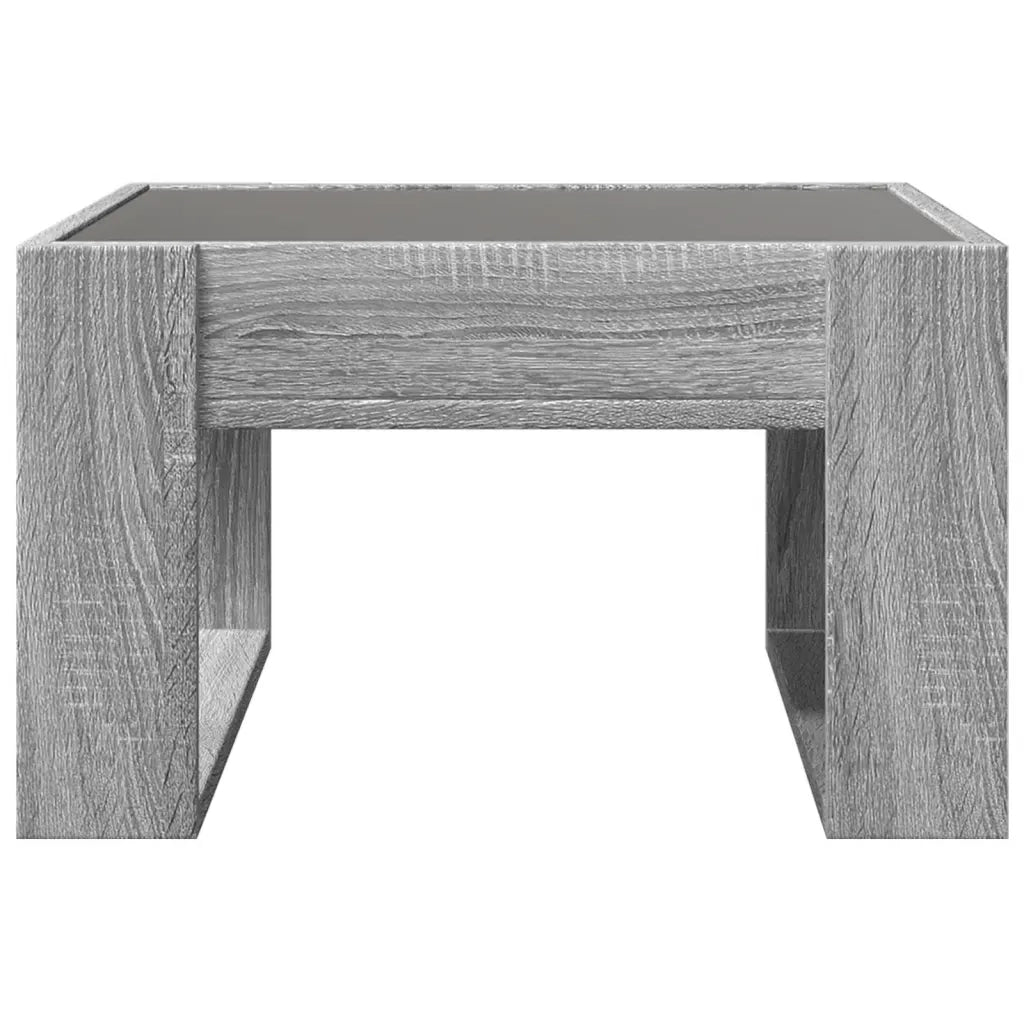 Tavolino da Salotto con LED Infinity Grigio Sonoma 50x53x30 cm 847628