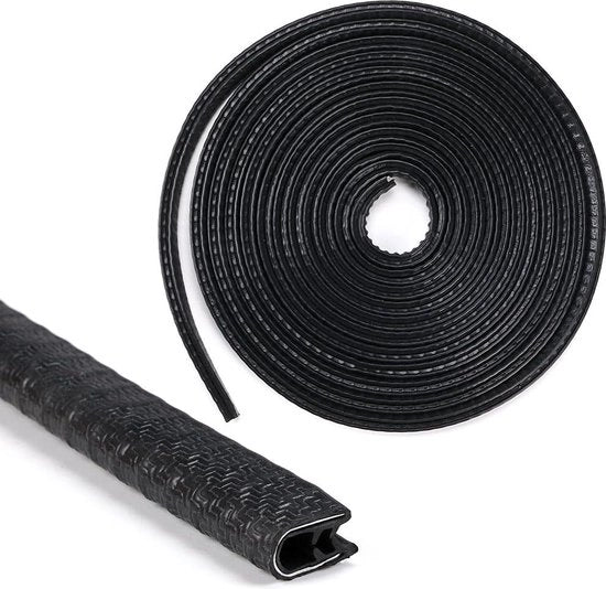 Protezione a forma di U per bordi metallici auto e barche - altezza di installazione 10-25 mm - lunghezza 5 m